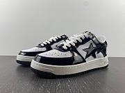 A Bathing Ape Bape Sta Patent Leather Black White 001FWI701002I - 1