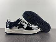 A Bathing Ape Bape Sta Patent Leather Black White 001FWI701002I - 2