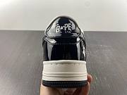 A Bathing Ape Bape Sta Patent Leather Black White 001FWI701002I - 3