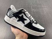 A Bathing Ape Bape Sta Patent Leather Black White 001FWI701002I - 6