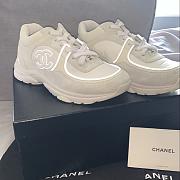 Chanel Low Top Trainer Reflective White Suede G34360 Y53536 0I259 - 6