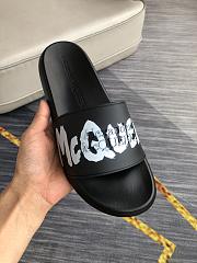 Alexander McQueen Graffiti Logo Slides Black - 4