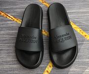 Alexander McQueen Logo Pool Slides Black - 1