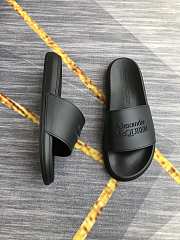 Alexander McQueen Logo Pool Slides Black - 3