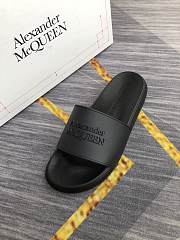 Alexander McQueen Logo Pool Slides Black - 5