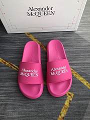 Alexander McQueen Logo Pool Slides Pink - 3