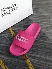 Alexander McQueen Logo Pool Slides Pink - 6