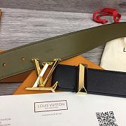 Louis Vuitton Belt LV Pyramide 35MM Kaki - 4