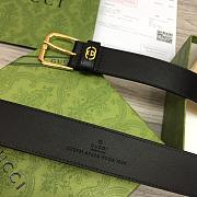 Gucci Belt with Square Buckle and Interlocking G Black ‎673921 AP00G 1000 - 5