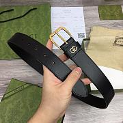 Gucci Belt with Square Buckle and Interlocking G Black ‎673921 AP00G 1000 - 4