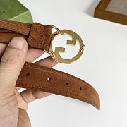 Gucci Blondie Belt Dark Brown Suede 690557 CA00G 2539 - 3