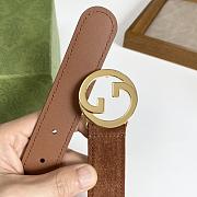 Gucci Blondie Belt Dark Brown Suede 690557 CA00G 2539 - 4