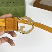 Gucci Blondie Belt Light Brown Suede 690557 CA00G 8351 - 2