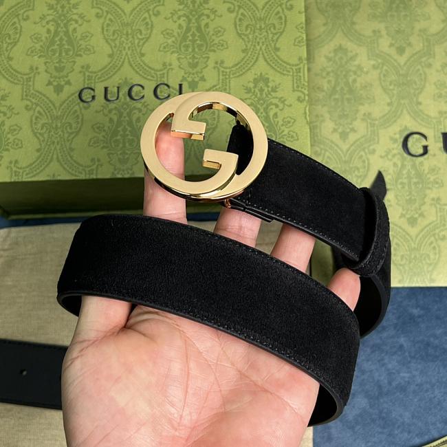 Gucci Blondie Wide Belt 698598 CA00G 1000 - 1