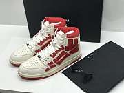 AMIRI Skel Panelled High Top White Red MFS002-124 - 3