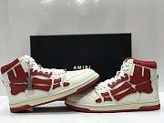 AMIRI Skel Panelled High Top White Red MFS002-124 - 4