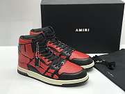 AMIRI Skel Panelled High Top Red Black - 2