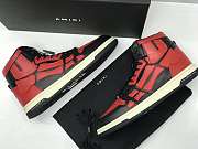 AMIRI Skel Panelled High Top Red Black - 4