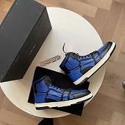 AMIRI Skel Panelled High Top Blue Black MFS002-013 - 2