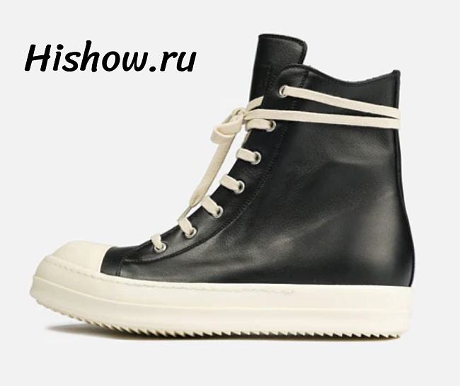 Rick Owens SS22 Fogachine High Sneakers In Full Grain - 1