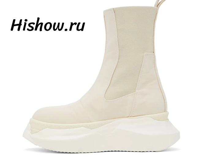 Rick Owens DRKSHDW Off-White Beatle Abstract Chelsea Boots - 1