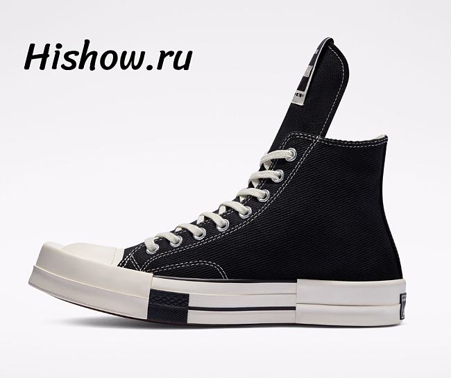 Converse TURBODRK Chuck Taylor All-Star 70 Hi Rick Owens DRKSHDW Black 172344C - 1