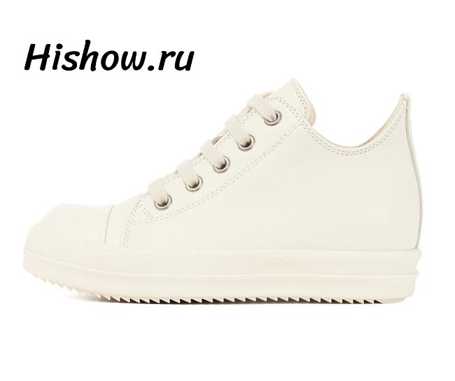 Rick Owens Strobe Low Top Milk Leather - 1