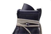 Rick Owens Leather Lace Up Hiking Boots Black Milk - 3