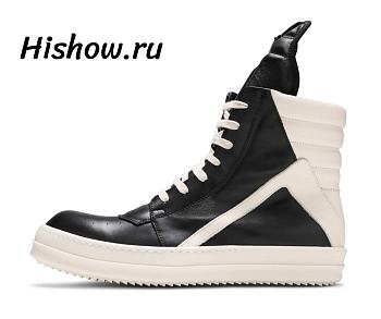 Rick Owens Geobasket High Top Black And Milk