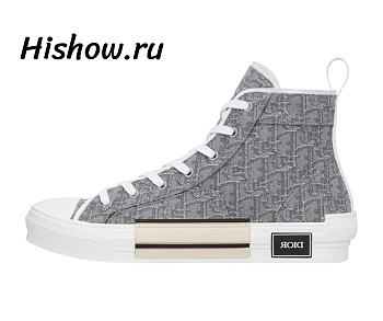 Dior B23 High Top Ruthenium Metallic Thread Dior Oblique Jacquard 3SH126ZTU86851