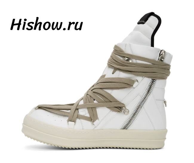 Rick Owens Tonal Tecuatl Geobasket White - 1