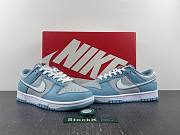 Nike Dunk Low Retro Fleece Swoosh Worn Blue FB1871-011 - 3