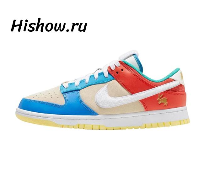 Nike Dunk Low Retro PRM Year of the Rabbit Blue Orange Cream FD4203-111 - 1