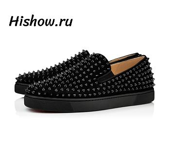 Christian Louboutin Roller-Boat Mens Flat Black