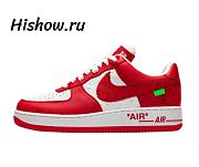 Louis Vuitton Nike Air Force 1 Low By Virgil Abloh Red - 1