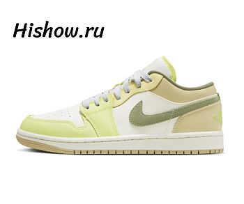 Air Jordan 1 Low Sail White Oil Green FD9906-131