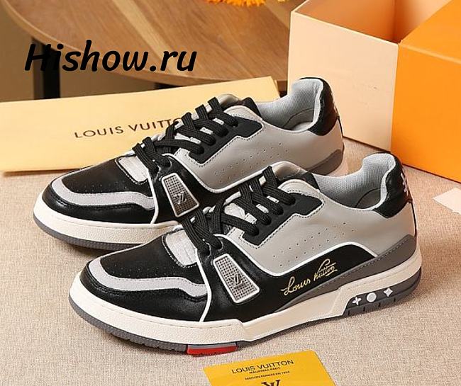 Louis Vuitton LV Trainer Sneaker Low Black Grey 1A54H5 - 1