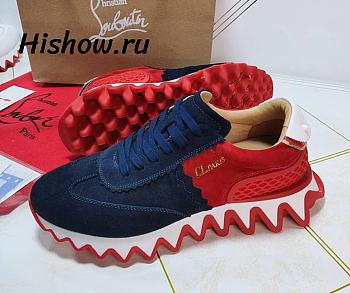 Christian Louboutin Loubishark Dark Blue and Red