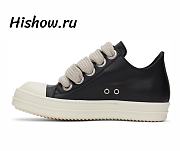 Rick Owens DRKSHDW Low Sneakers Black White Leather (Big shoelace version) - 1