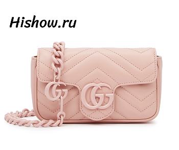 Gucci Marmont Belt Bag Light Pink 16.5*10*5CM