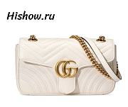 Gucci GG Marmont Small Matelasse Bag White 26*15*7CM - 1