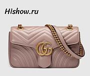 Gucci GG Marmont Small Matelasse Bag Dusty Pink 26*15*7CM - 1