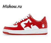 A Bathing Ape Bape Sta Patent Leather White Red (2023) 1I70-291-021 - 1